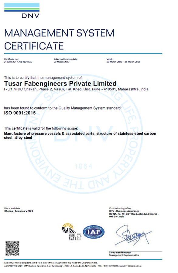 ISO Certificate